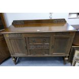 20th Century carved oak sideboard