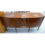 Regency style mahogany sideboard with inlay and moulded legs
