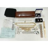 Job lot of jewellery including - large and heavy gold plated neck chain and bracelets,