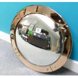 Art Deco style port hole wall hanging mirror,
