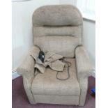 Lilburn branded Cocoa rise and recline upholstered arm chair