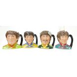 Royal Doulton The Beatles character jugs to include Ringo Starr D6726, John Lennon D6725, Paul