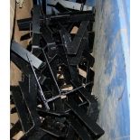 A very large quantity of metal gate hinges. Approx 35 pairs