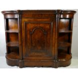 Victorian burr walnut and walnut credenza (158cm width x 105cm height x 41cm depth)