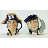 2 x Large Royal Doulton character / toby