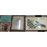 A collection of Framed needle craft artw