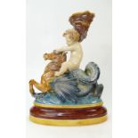 Mintons Majoilica figure Cupid holding s