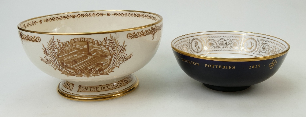 Royal Doulton footed bowl commemorating