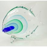 Murano glass large model of a fish,signe