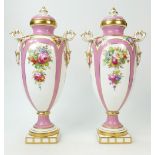 Pair of Mintons two handled vases and co