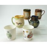A collection of Royal Doulton mugs and j