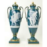 Pair of Mintons two handled vases and co