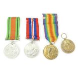 A collection of medals including three s