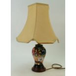 Moorcroft Oberon Lamp by Rachel Bishop with Moorcroft Silk Shade,