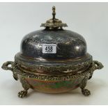 Large Silver plated vegetable warmer (handle detached but present)