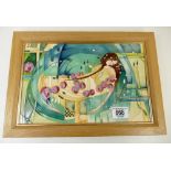Moorcroft Sleeping Beauty Plaque No.114 24.5cm x 35cm.