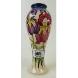 Moorcroft Silver Salute Vase No.34 signed by designer Rachel Bishop. 22cm high.