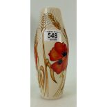Moocroft vase decorated in the harvest poppies design,