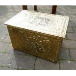 Brass embossed coal box