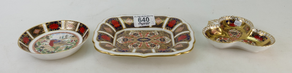 Royal Crown Derby Imari patterned rectangular tray(length 16cm),