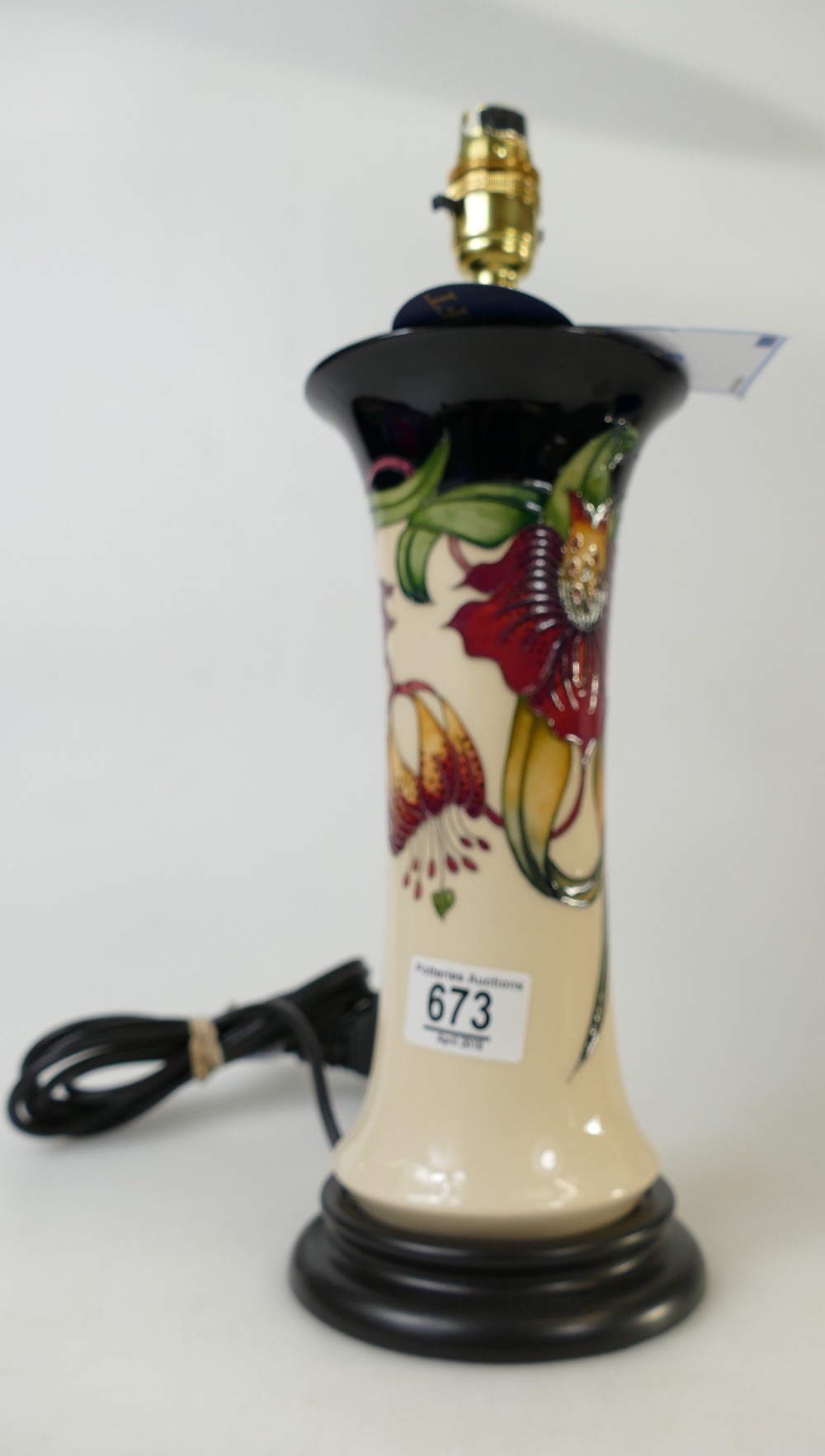 Moorcroft Anna Lily Lamp Base 38cm high.