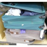 Three large suitcases of ladies clothing to include jackets, jumpers, cardigans, night wear etc.