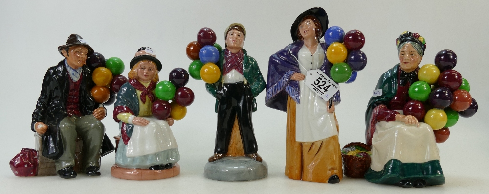 Five Royal Doulton Figures - Old Balloon