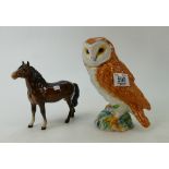 Beswick brown head up pony 1197 and Besw