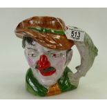 Royal Doulton Character jug: Large 'The Poacher' amateur painted for a joke,