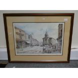 Anthony Forster signed Limited Edition Print: Burslem Saturday. Size 60x42cm.