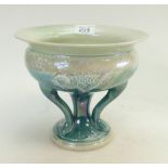 Shelley Walter Slater lustre Tazza: Shelley Tazza decorated with fish,