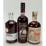 A collection of wines and spirits to include: Dark Matter Spiced Rum 70cl,