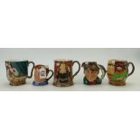 Royal Doulton character jugs: The Poacher D6454 (Small) & Fatboy (Small),