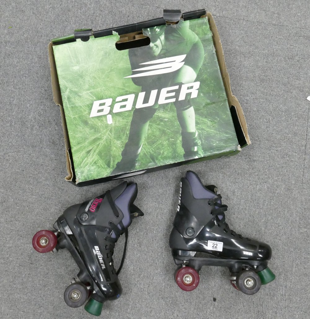 Pair of Bauer Turbo roller skates