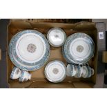 A collection of Wedgwood Runnymeade: Runnymeade patterned dinner ware including dinner plates,