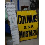 Advertising sign: Early 20th Century enamel on steel shop advertising signs - Colmans P.S.