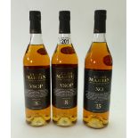 A collection of Armagnac to include: Clos Martin XO 15yo 70cl and 2 x Clos Martin VSOP 8YO 70cl.