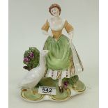 Coalport figure The Goose girl from the Arcadian collection:,