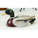 Beswick Mallard duck: Duck approved by Peter Scott 1518-2.