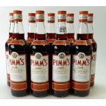 A collection of spirits comprising: 9 x Winter Pimms No3 70cl.