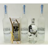 A collection of spirits to include: Absolut Vanilla Vodka 70cl, 3 x Belvedere Vodka 70cl,