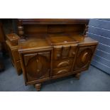 Sideboard: 1930s golden oak buffet sideboard