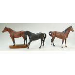 Three Beswick Horses: Beswick matt Swish Tail 1182,
