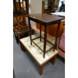 20th Century marble topped coffee table & a early 20th Century solid mahogany side table (2)
