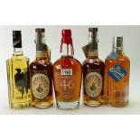 A collection of whisky to include: Maker's 46 70cl, 2 x Michters Bourbon 70cl,