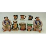 Royal Doulton Small Character Jug Guardsman D6542: (nibbles to base), Rip Van Winkle D6517,