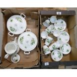 A collection of Royal Albert Trillium: Trillium patterned items including tureens, mugs, cups,