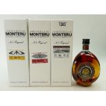 A collection of spirits to include: Monteru Chardonnay 70cl, Monteru Rare Sherry Cask Finish 70cl,