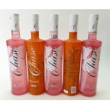 A collection of spirits to include: 2 x Chase Marmalade Vodka 70cl and 3 x Chase Rhubarb Vodka