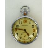 Jaeger Le Coultre stainless steel military pocket watch: Watch late 1930s,